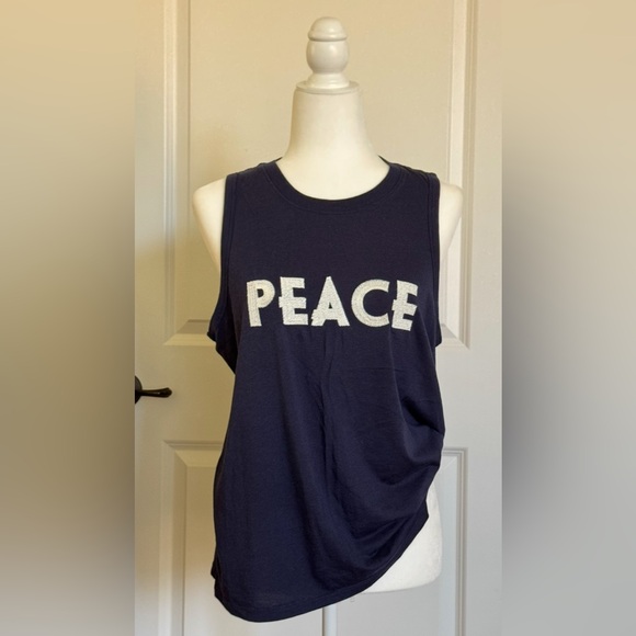 Spiritual Gangster Tops - Spiritual Gangster PEACE Navy Medium